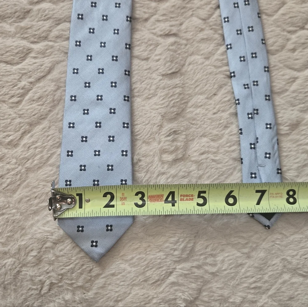 J. Crew Blue Geo Floral Silk Skinny Tie